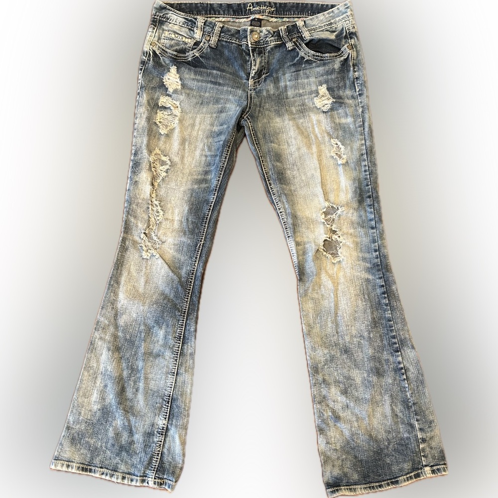 Amethyst Distressed Bootcut Jeans – Size 13
